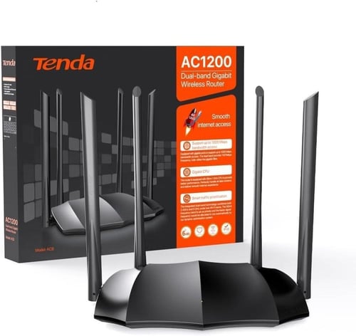 موجه جيجابت لاسلكي Tenda AC8 AC1200 MU-MIMO