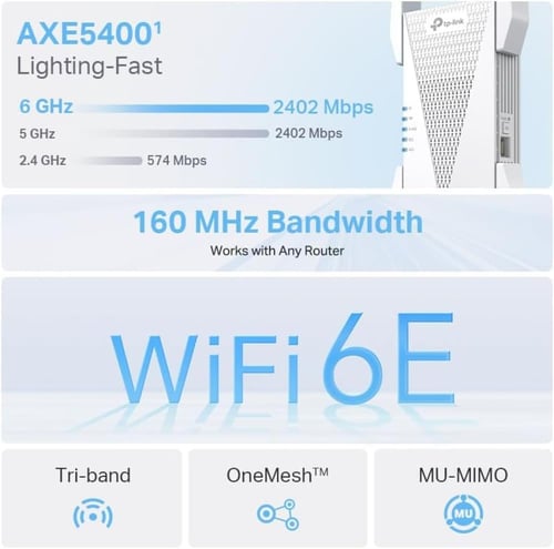 موسع نطاق شبكة Wi-Fi 6E من TP-Link AXE5400