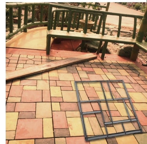 قوالب اسمنتية شكل رخامي مقاس 50cm X 50cm