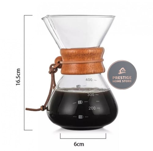 أداة الكيمكس مع فلتر معدني بمسكة خشب 400 مل