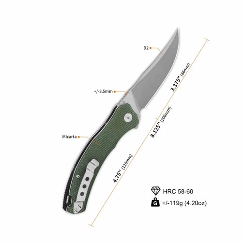 مطوى QSP Walrus Linerlock Green 151C1