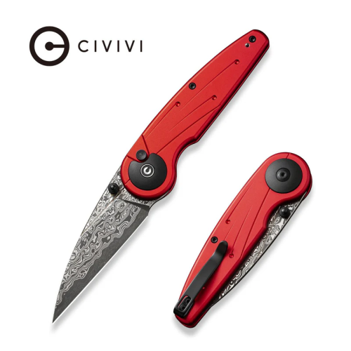مطوى CIVIVI C23052-DS1 Starflare Button Lock Red