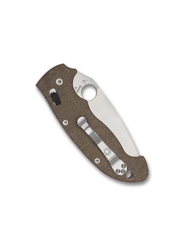 مطوى SPYDERCO Manix 2 XL Brn Canvas Micarta C95MPC...