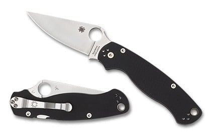 مطوى SPYDERCO Para Military® 2 G-10 Black PlainEdg...