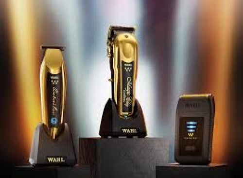 طقم مكائن حلاقة WAHL الثلاثي الذهبي خمس نجوم