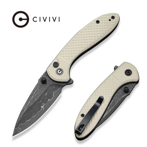 مطوى CIVIVI C24031-DS1 Faeger Button Lock Ivory