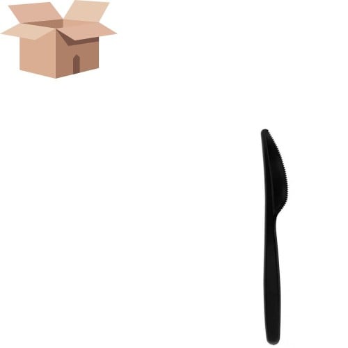 كرتون سكين بلاستيك اسود 1000 حبة غير مغلفه