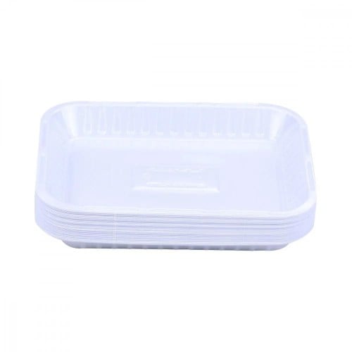 صحن بلاستيك مستطيل 50 حبة رقم 2