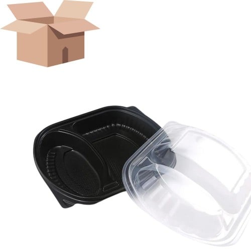 صحن ميكرويف اسود 250 حبة مقسم 2