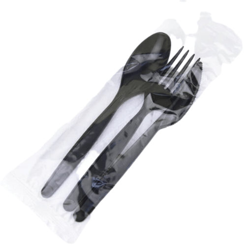 ملعقه وشوكه وسكين ومنديل 500 حبة (كرتون)