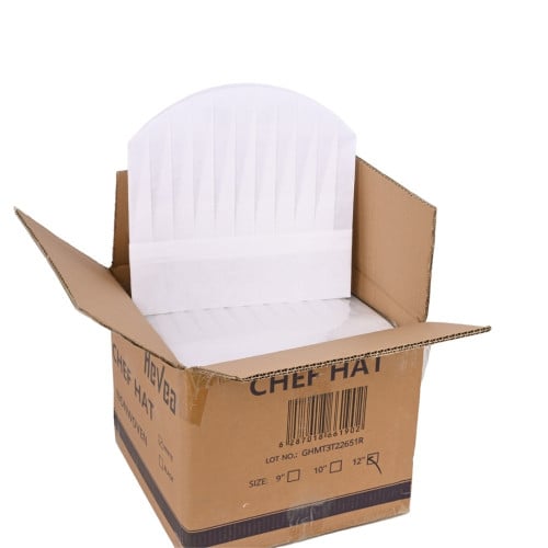 قبعة الشيف 100 حبة 30 cm (كرتون)