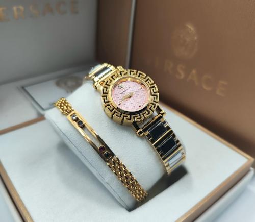 Women's Versace watch with bracelet in multiple navy colors