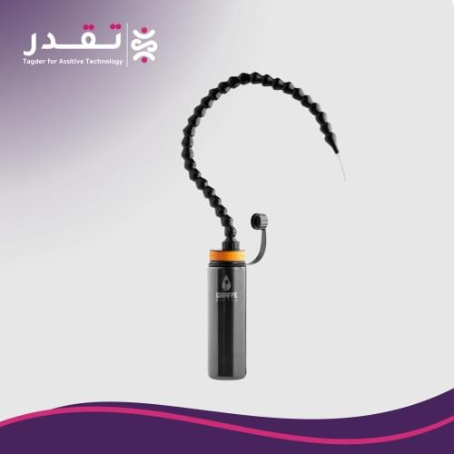 علبة حديد مع مزاز طويل