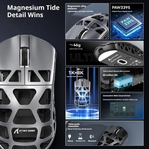 Attack Shark R3 Silver