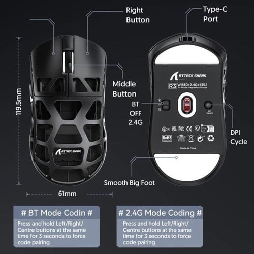 Attack Shark R3 Silver