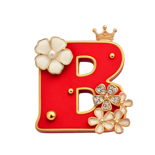 حرف B مزخرف برائحة فاخر