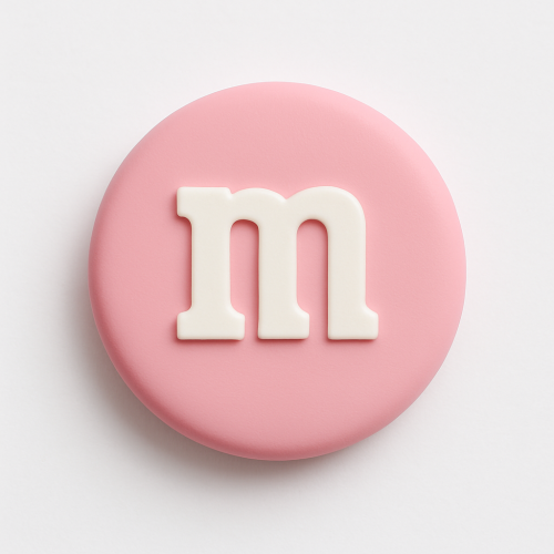 دائرة m&m وردية