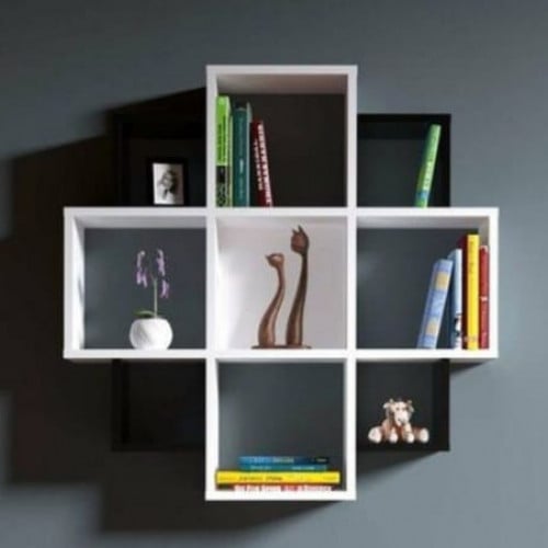 رفوف جدارية على شكل زائد