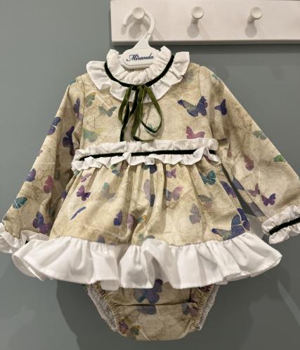 فستان بيبي فراشات 3 قطع