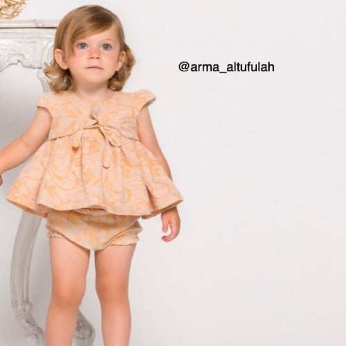 فستان بيبي بيج ونقش أورنج