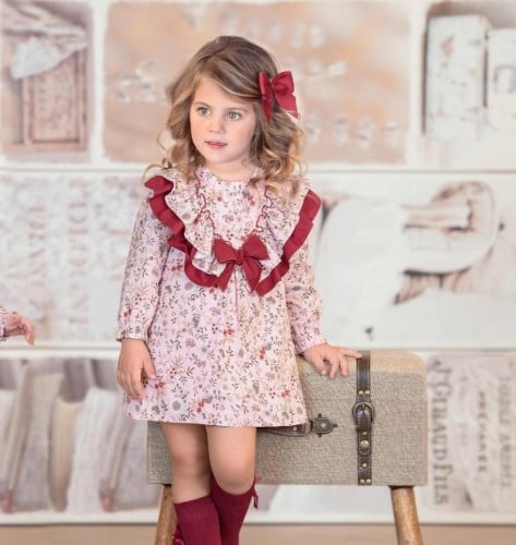 فستان برغندي مشجر