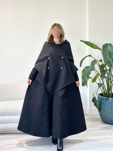 عباية جوخ وشال بأزرار (006)