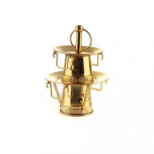 شبالة حلويات 2 دور صغير ذهبي