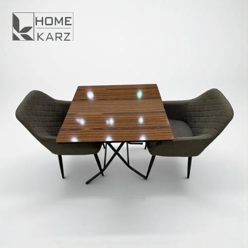 Side table and two chairs, 3 pieces