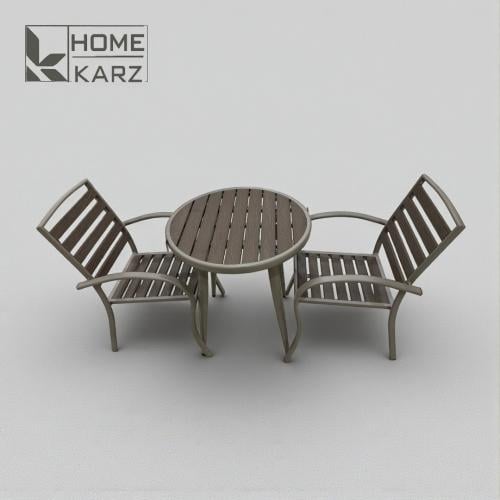 Side table and two chairs, 3 pieces