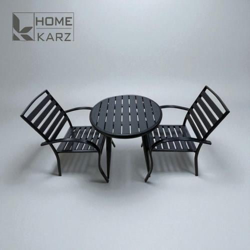 Side table and two chairs, 3 pieces