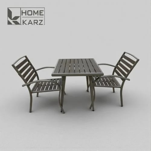 Side table and two chairs, 3 pieces