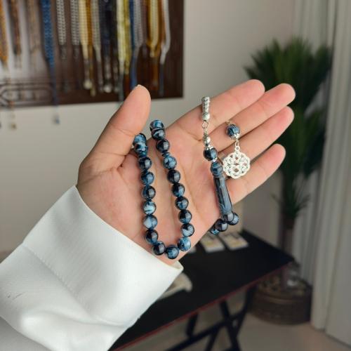 سبحه بكلايت ازرق مموج