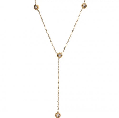 قلادة ذهبيه مرصعه بالكريستال