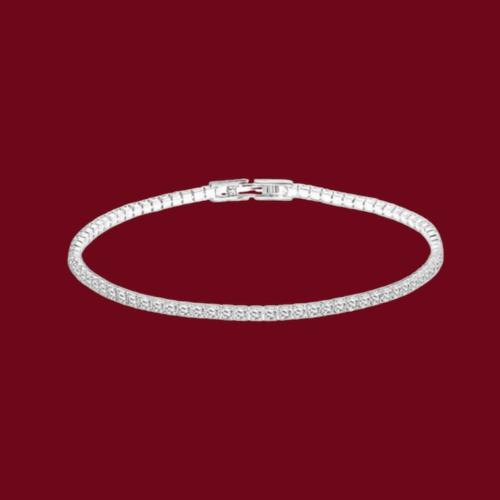 Tennis bracelet- مطلية فضه