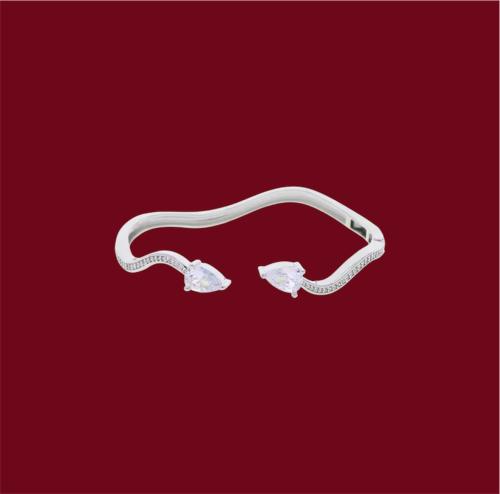 Brightme- مطلية فضة(بكج اسورتين)