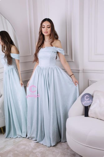 فستان سهرة تيفاني دبل كلوش أنيق