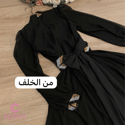 فستان سواريه شيفون مطرز أنيق