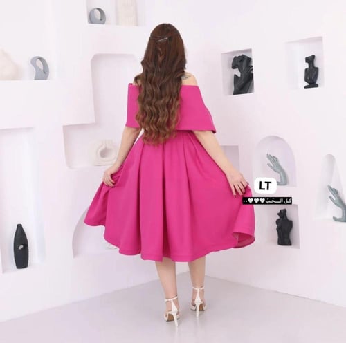 فستان سهرة فوشي باربي بتطريز فاخر