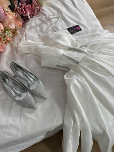 فستان سكري تافتا شانتون راقي | فساتين سكرية فخمة م...