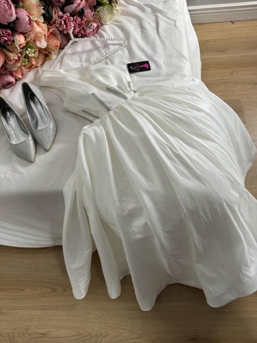 فستان سكري تافتا شانتون راقي | فساتين سكرية فخمة م...