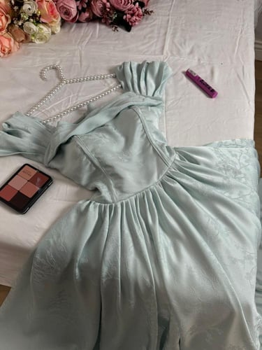 فستان سهرة تيفاني دبل كلوش أنيق