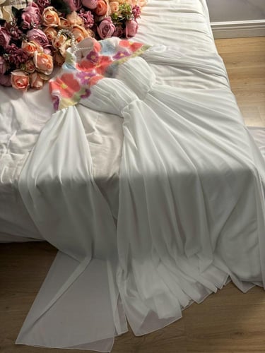 فستان اوفوايت الهبة مورد كم طويل من كيوتشي CUTECCI