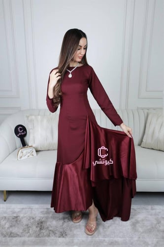 فستان سهرة عودي بستايل ملكي | Cutecci