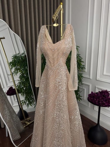 فستان سواريه بيج مرصع فاخر