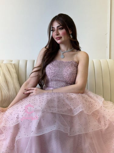 فستان سهرة لحمي انيق | Cutecci