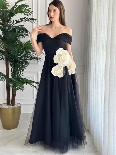 فستان سهره أسود باربي راقي