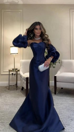 فستان سواريه كحلي ميكادو راقي وفخم من كيوتشي