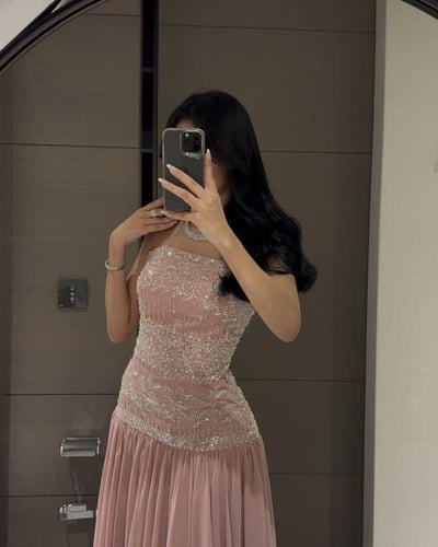 فستان وردي ملكي لو شارم | Cutecci