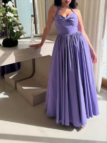 فستان هالتر لافندر لو شانتون | Cutecci