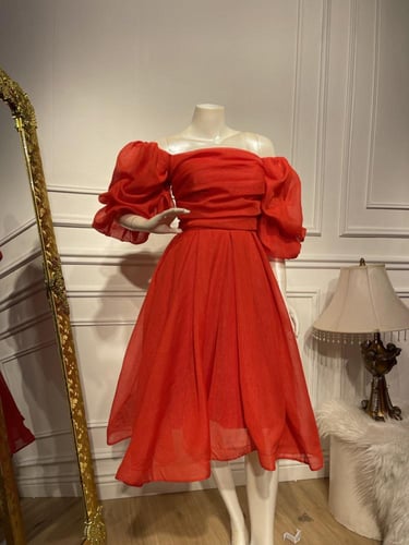 فستان سهرة جزار ميد كم نافش